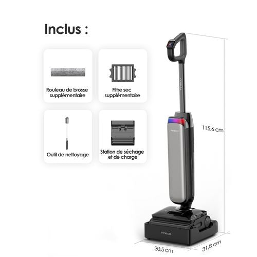 Aspirateur laveur Tineco Floor One S9 Artist Steam Pro Gris