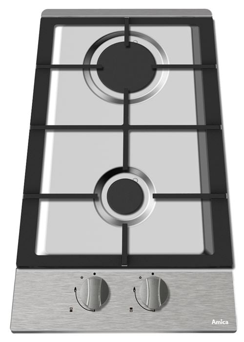 Domino gaz AMICA AG2620X 2 feux - 4000 W - Inox