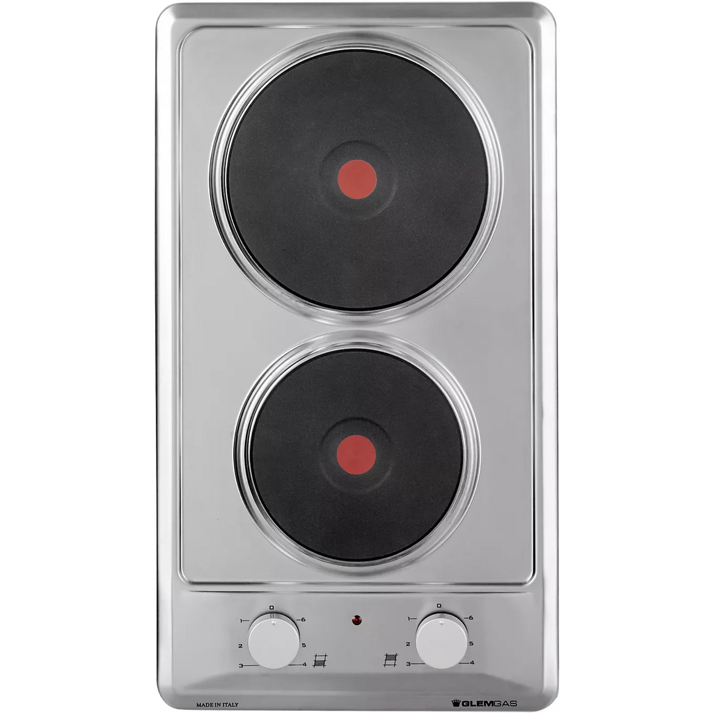 Domino électrique GLEM GT320IX - 2 Foyers - Acier inoxydable