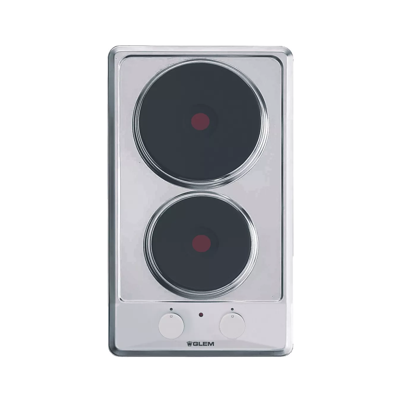 Domino électrique GLEM GT320IX - 2 Foyers - Acier inoxydable