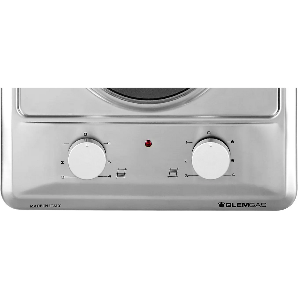 Domino électrique GLEM GT320IX - 2 Foyers - Acier inoxydable