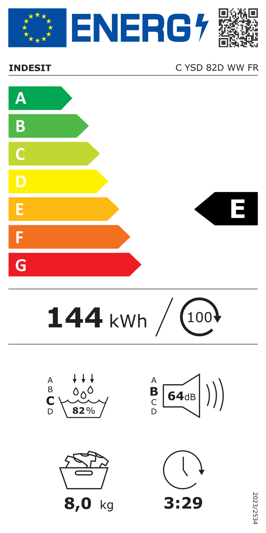 Sèche-linge à condensation Indesit CYSD82DWWFR - 8 kg