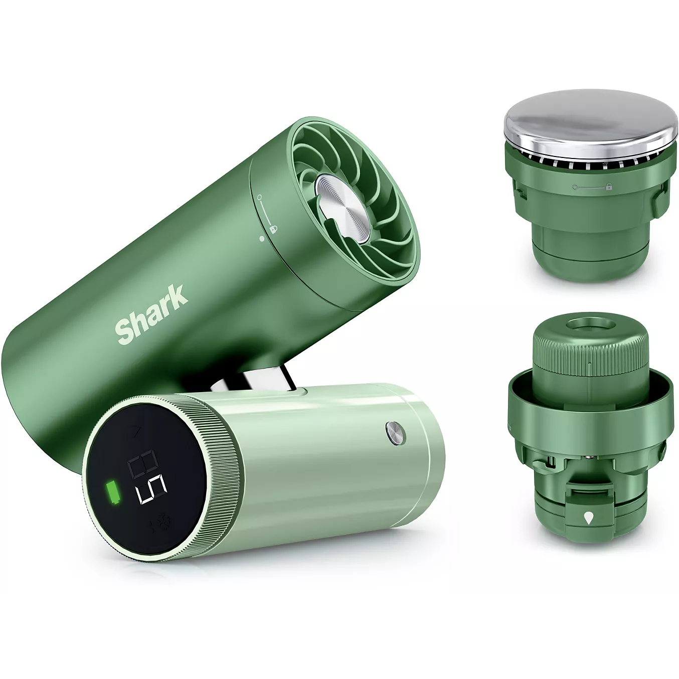 SHARK ChillPill (FA022EUGN) Vert - Système 3-en-1 Ventilateur, Brumisateur & Refroidissant avec étui de voyage